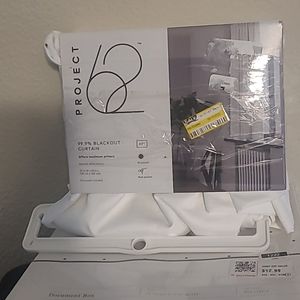 White blackout curtain
